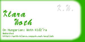 klara woth business card